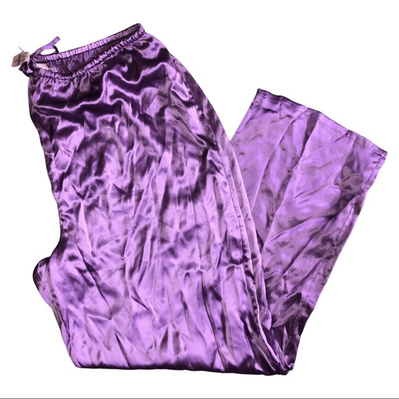 Victoria's Secret Other - NWT Victoria’s Secret Purple Silk Pajama Pants Size Large